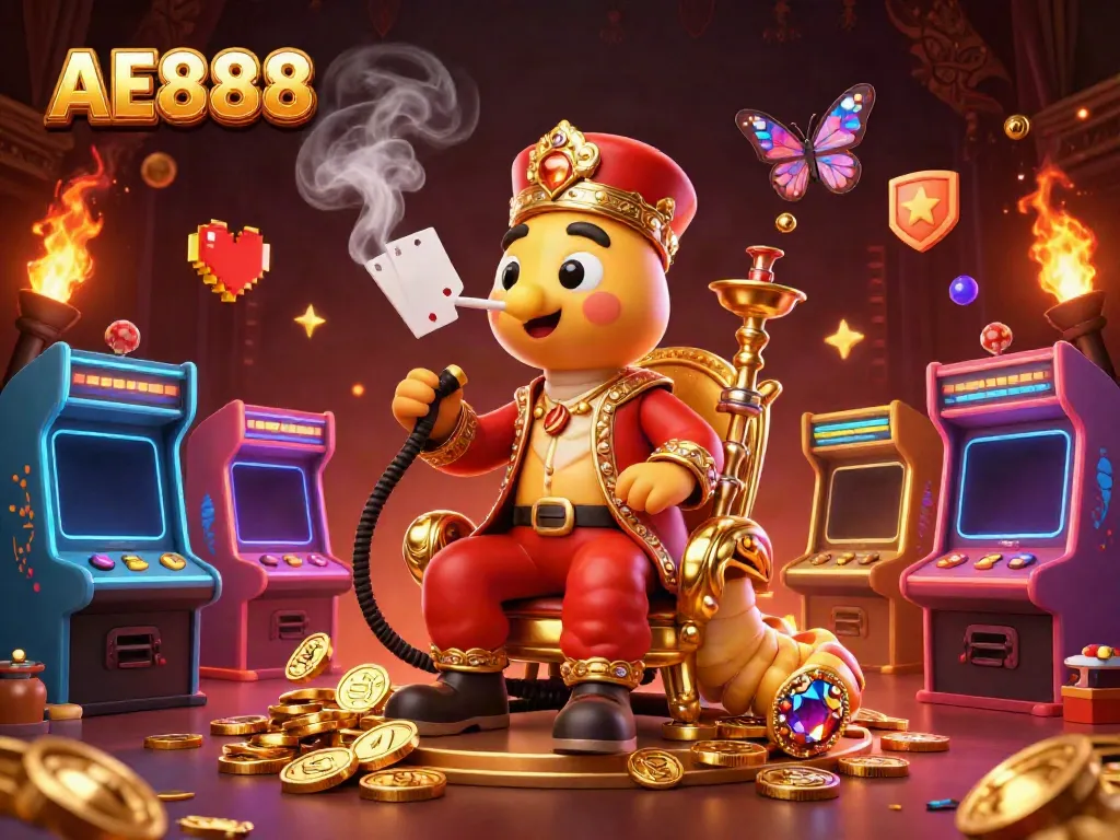 Engage with AE888's vibrant casino games in a dynamic, colorful setting.