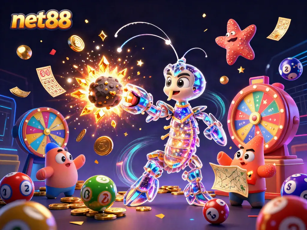 Experience thrilling wins with net88 in a vibrant, action-packed casino scene.