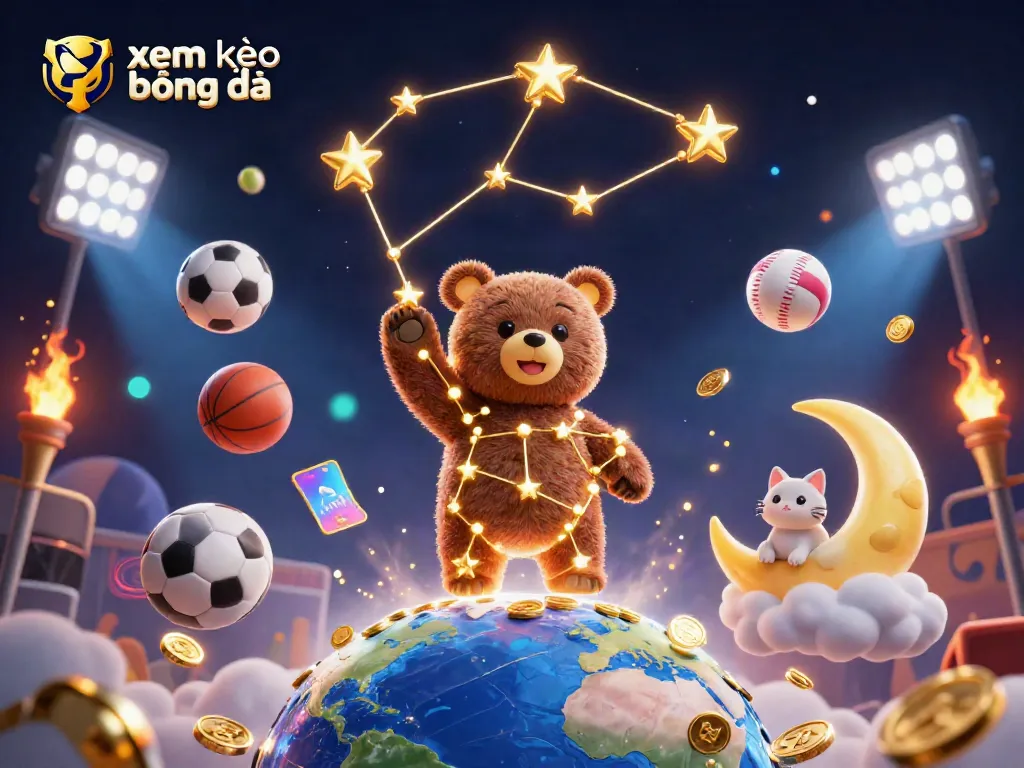 Catch the excitement of xem kèo bóng đá with dynamic sports elements and vibrant characters