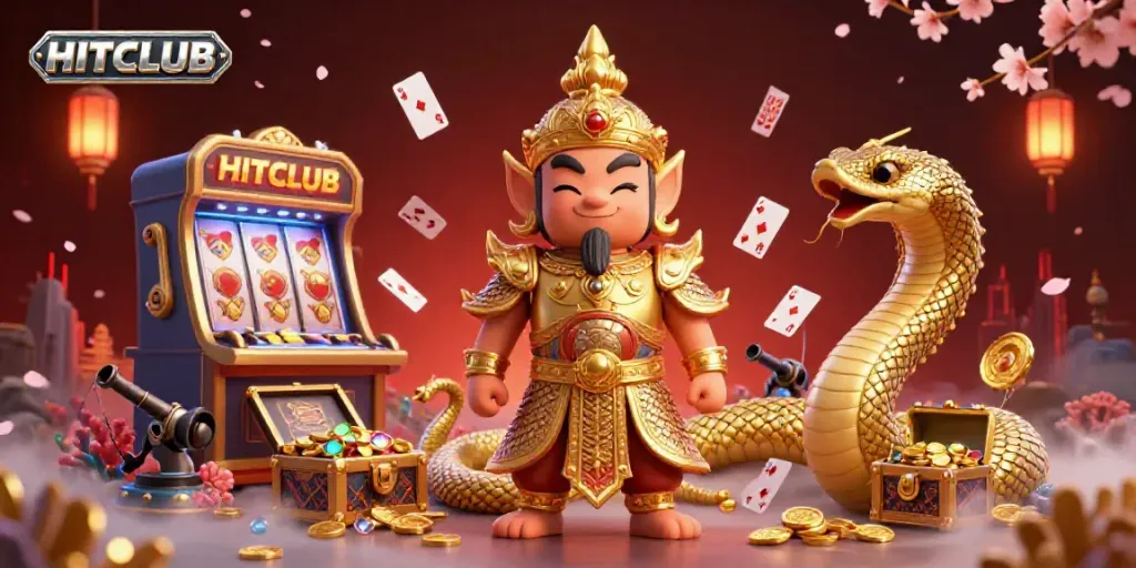 Engage with HITCLUB's vibrant underwater casino, showcasing colorful treasures and luck-filled elements.