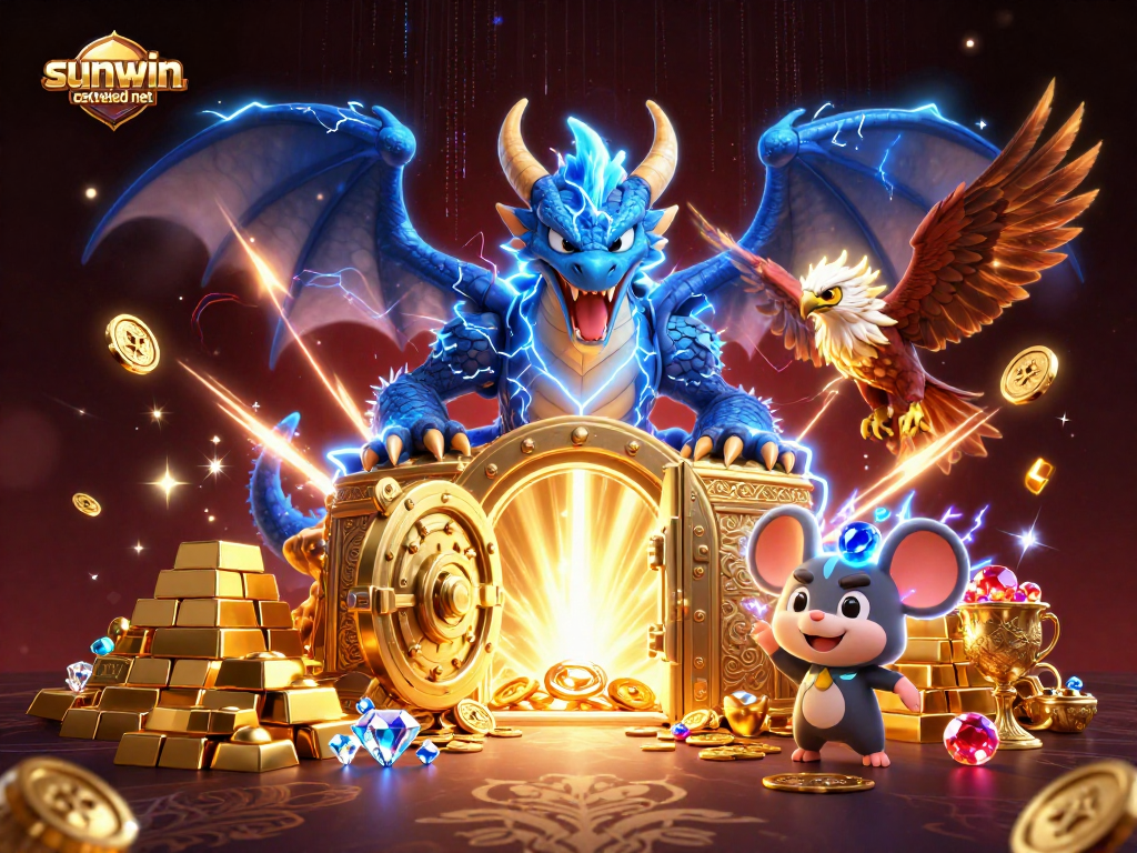 Experience the thrill of sunwin centralized net with a powerful dragon and treasures!