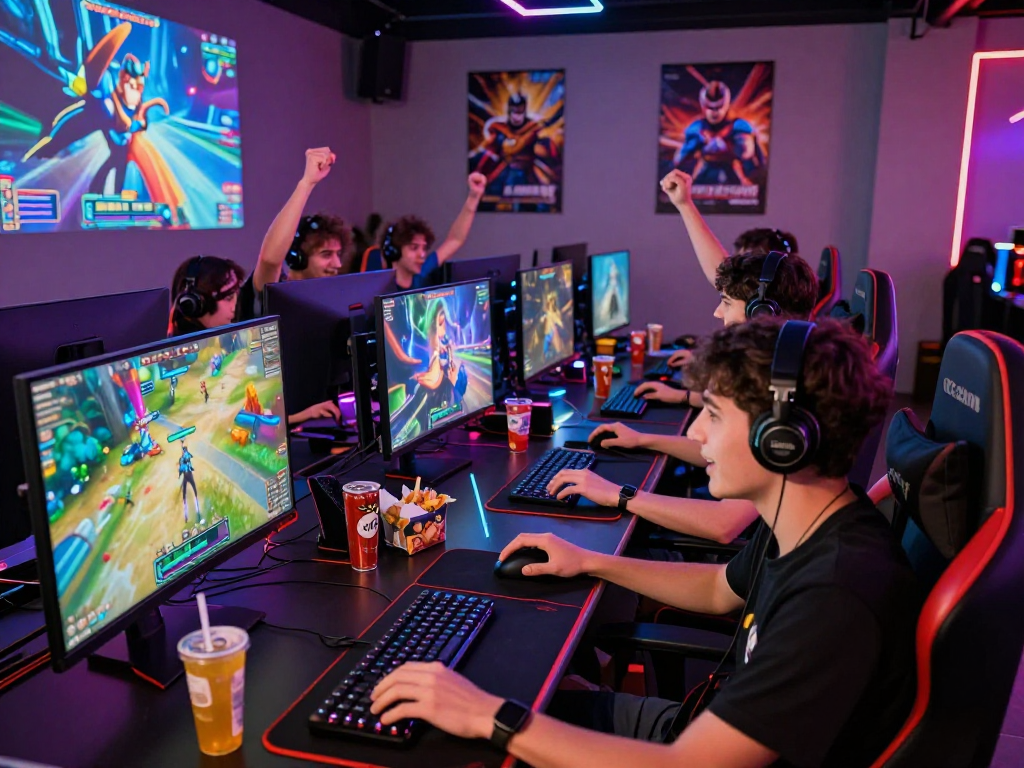 Engaging gaming scene illustrating the vibrant energy of online gaming at https://www.benmillerband.com/ showcasing players immersed in competition.