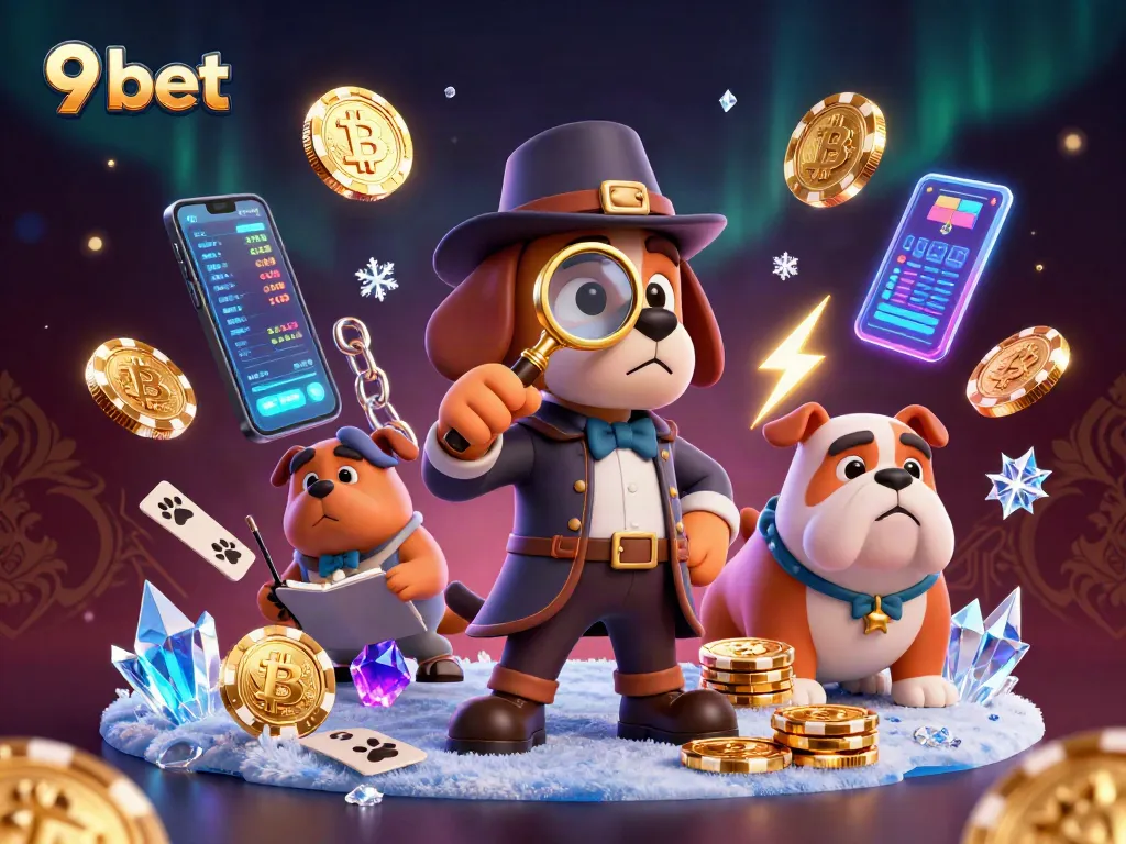 Betting at 9 bet while detective uncovering clues in a thrilling casino scene.
