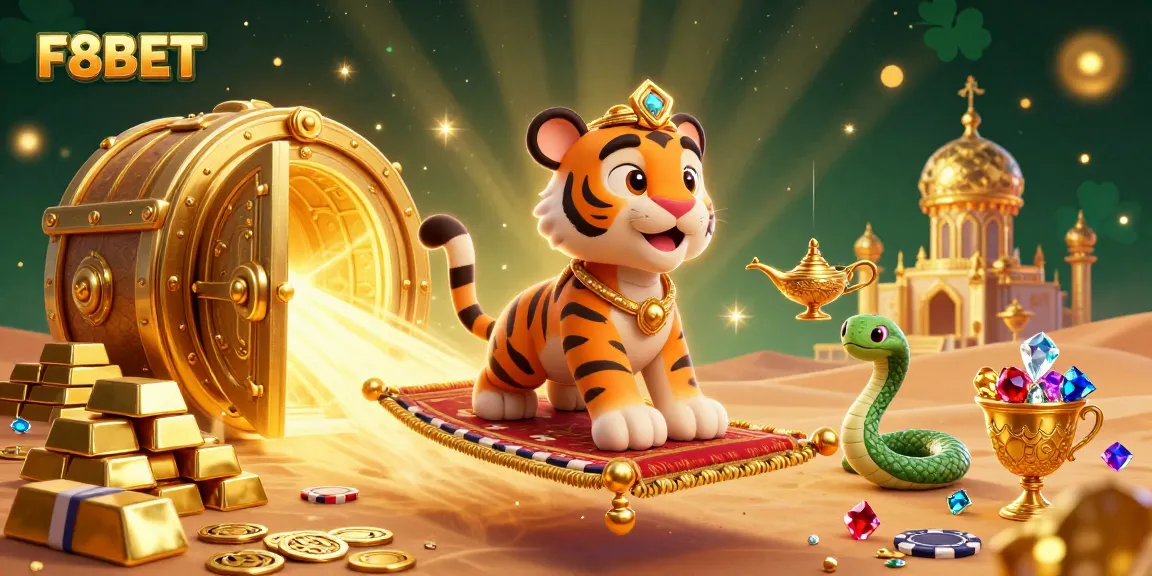 Experience thrilling gaming at F8BET with our immersive casino adventure illustration.